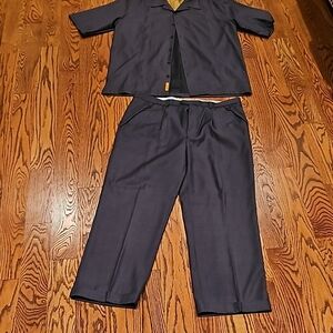 Grey Two-Piece Suit Set